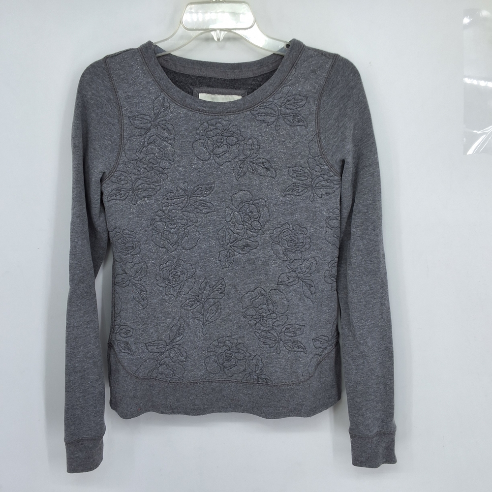 Abercrombie & Fitch Small Glitter Charcoal Floral Sweatshirt